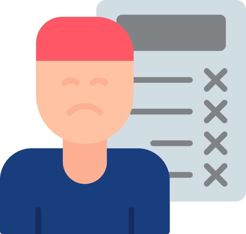 Incomplete Flat Icon vector