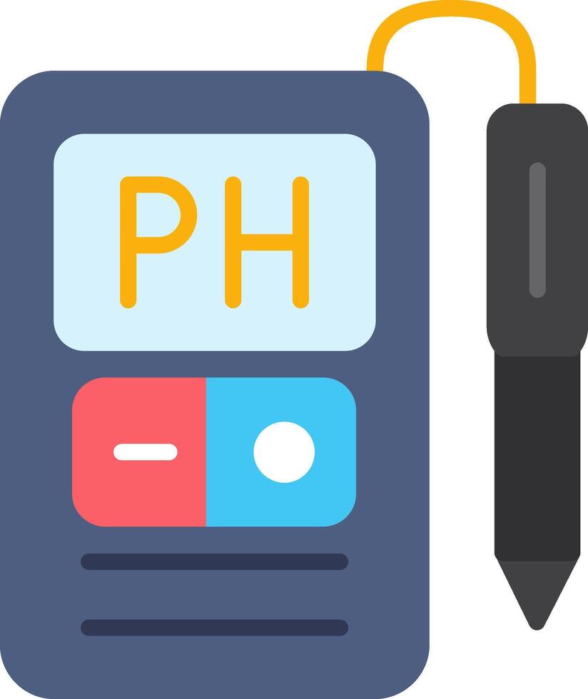 Ph Meter Flat Icon vector