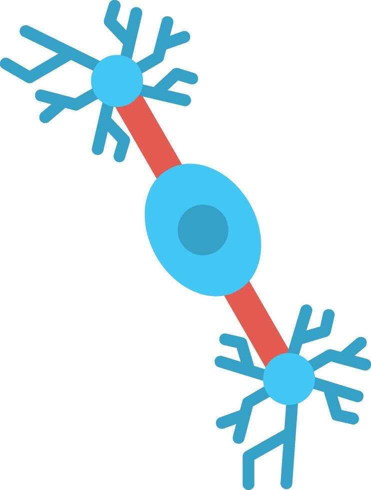 Multipolar Neuron Flat Icon vector