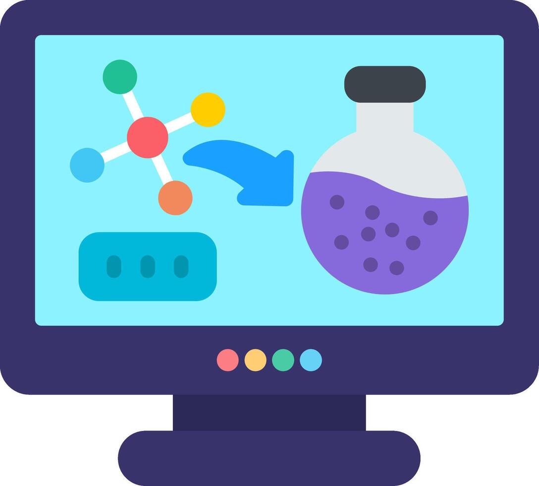 Virtual Lab Flat Icon vector