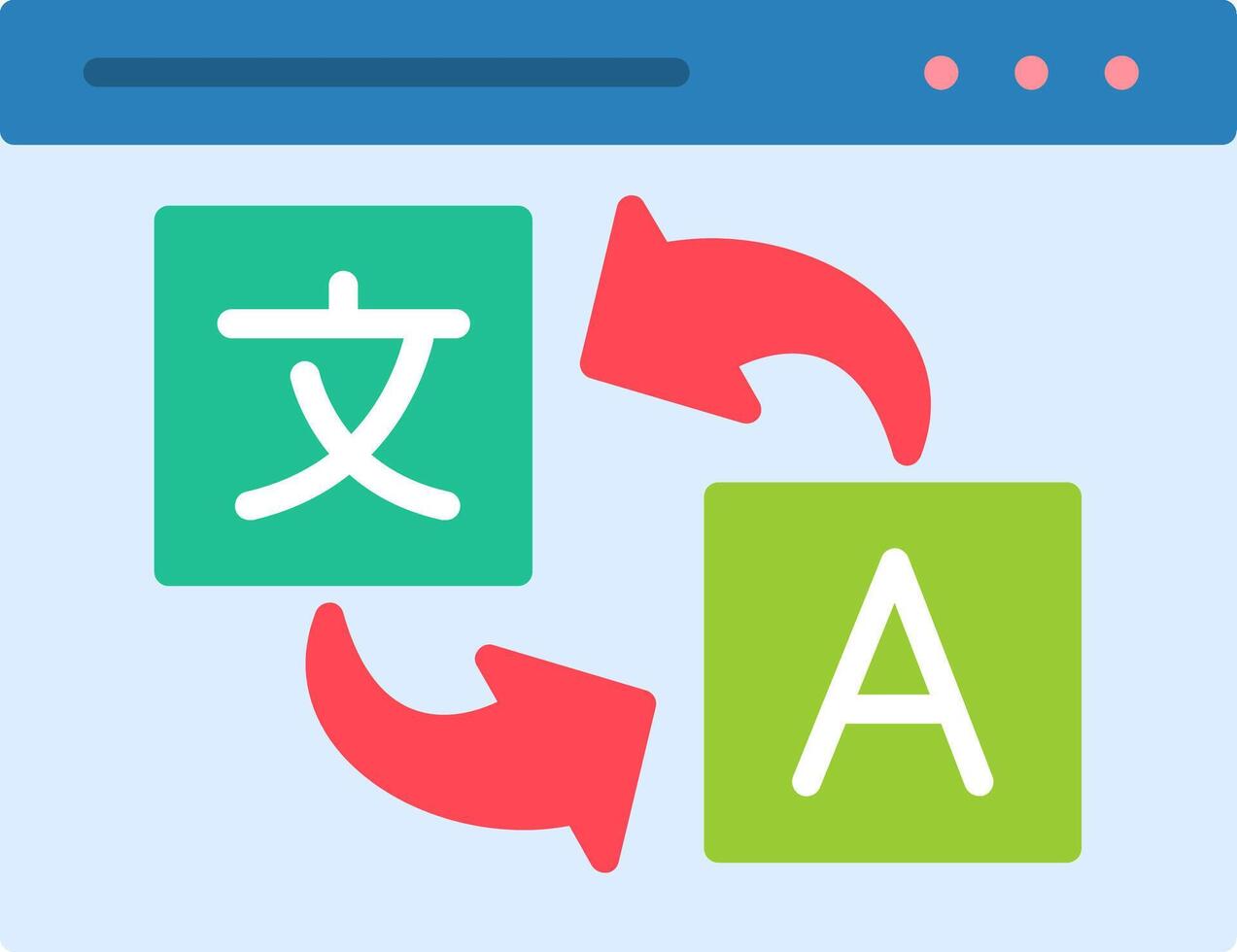 Translation Flat Icon vector