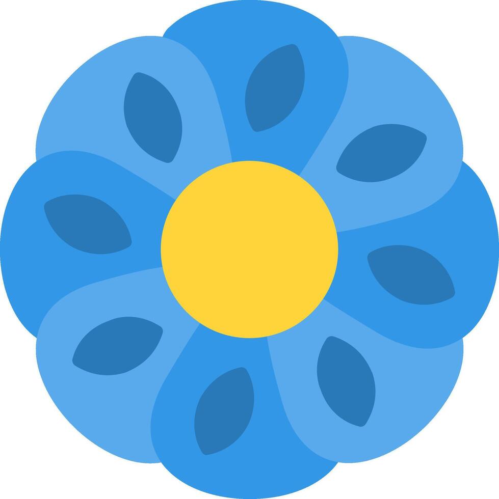 Alpine Forget Me Not Flat Icon vector