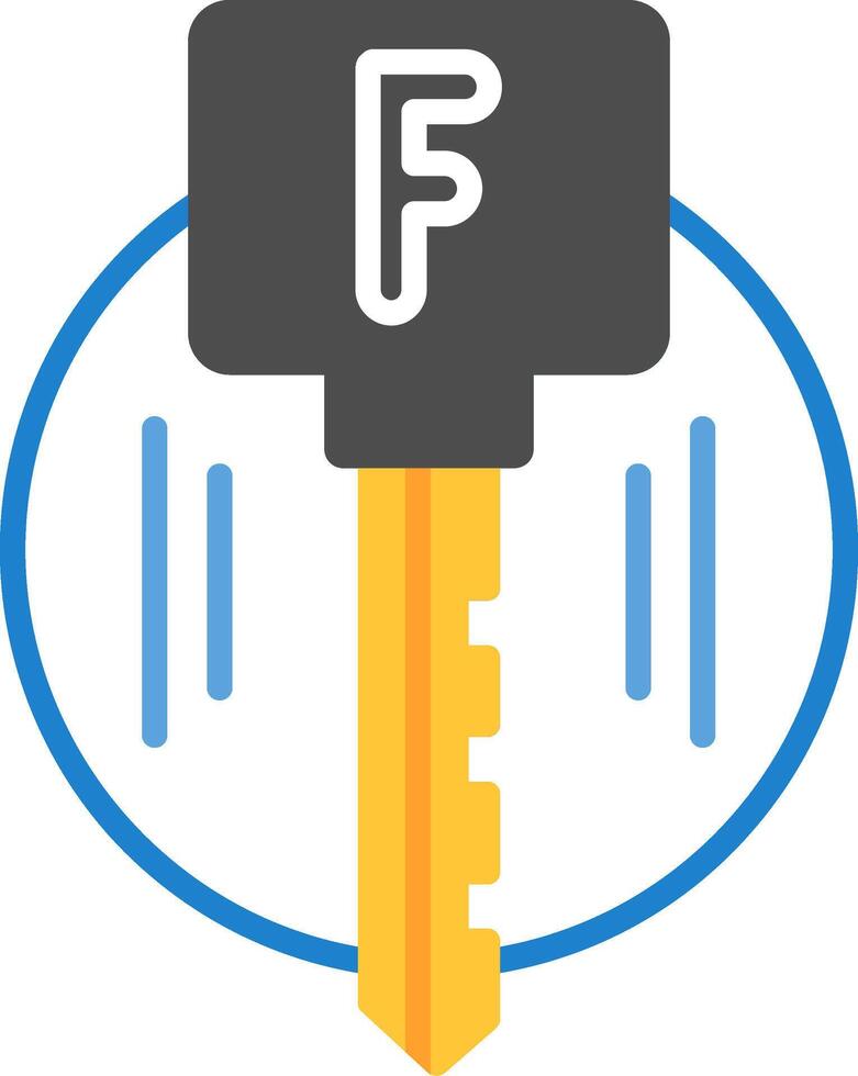 Foreign Key Flat Icon vector