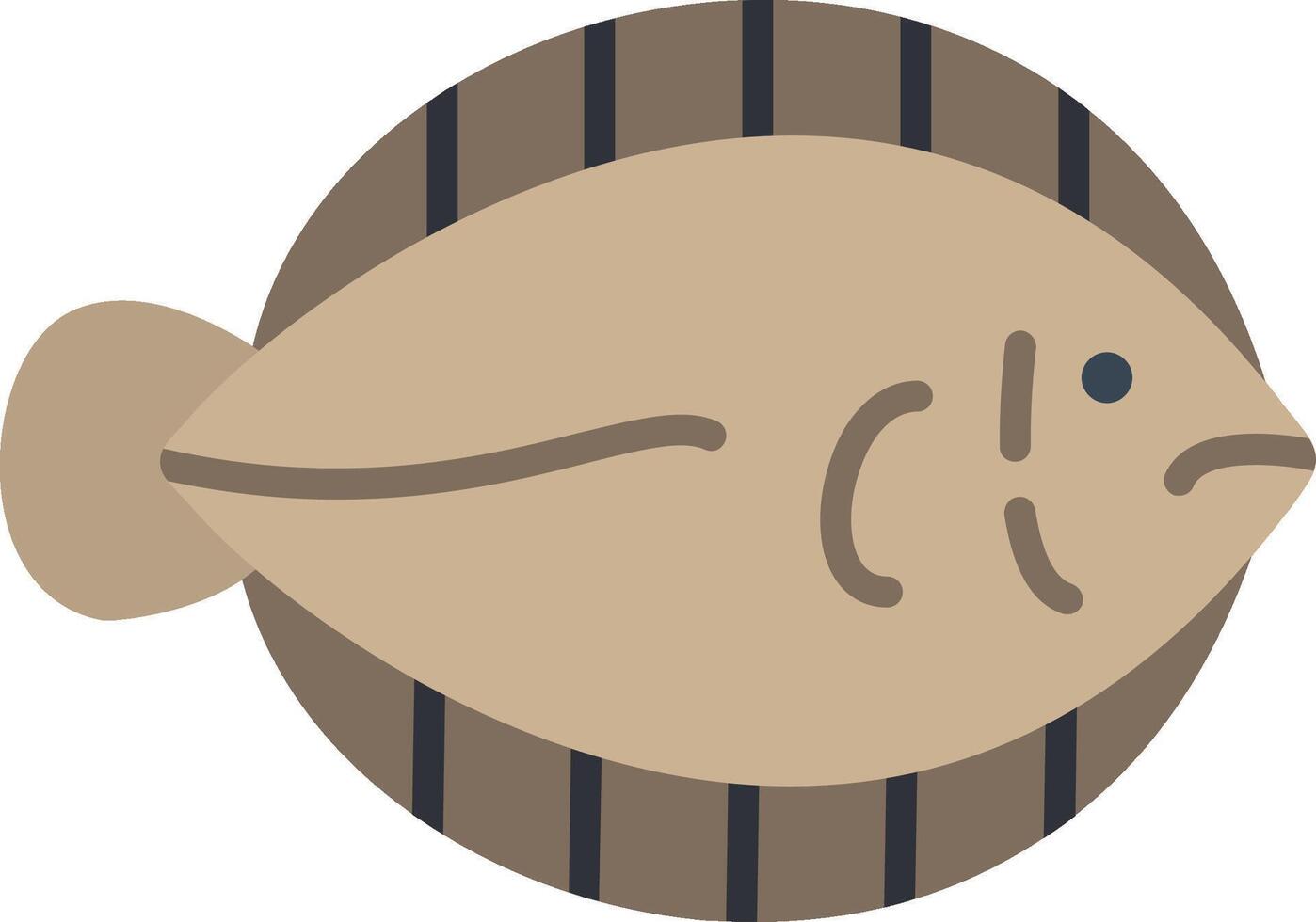 Flounder Flat Icon vector