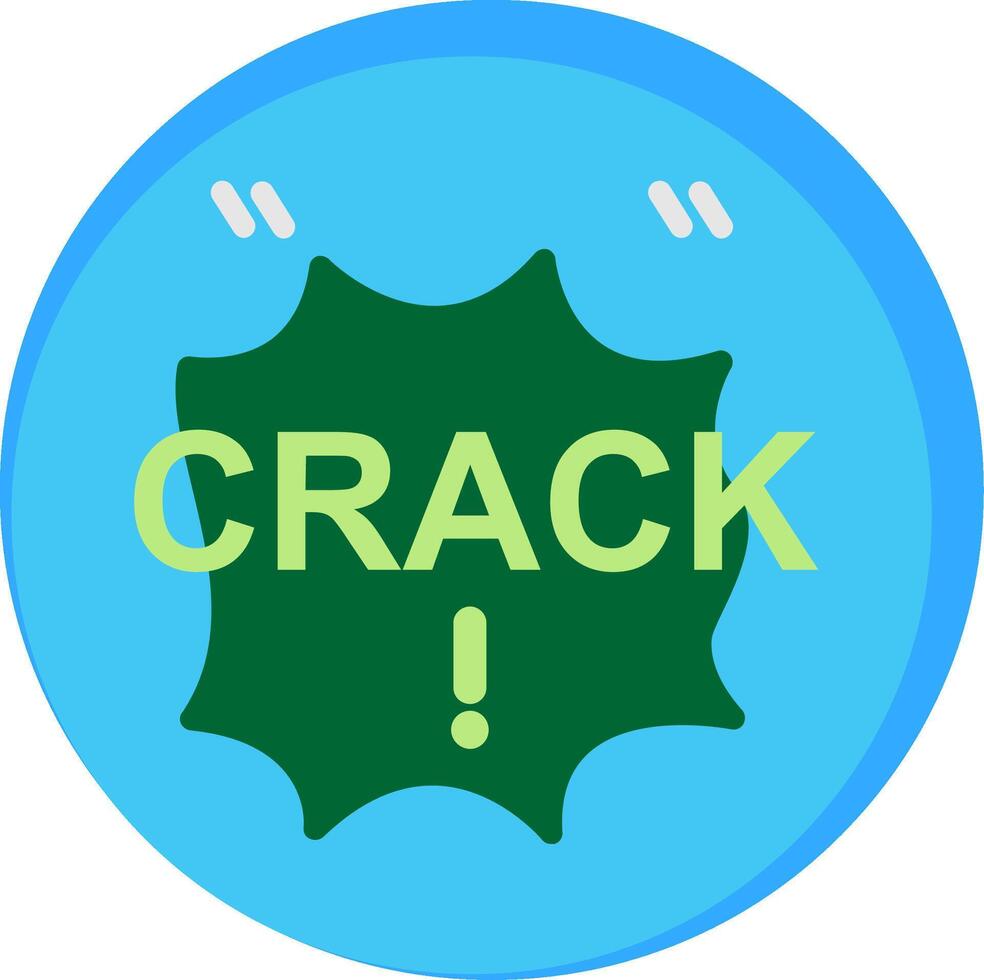 Crack Flat Icon vector
