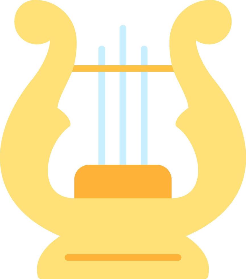 Lyre Flat Icon vector