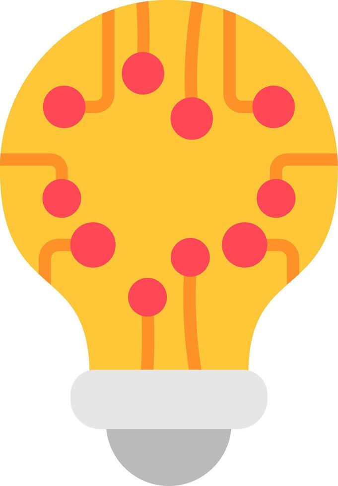 Light Bulb Flat Icon vector