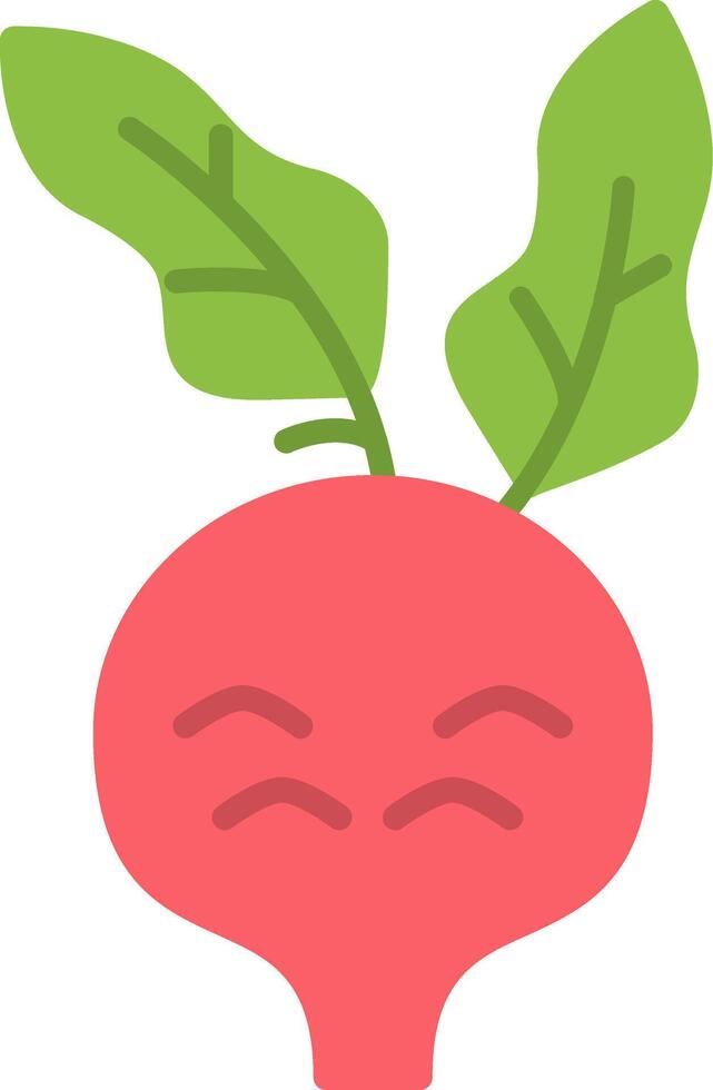 Kohlrabi Flat Icon vector