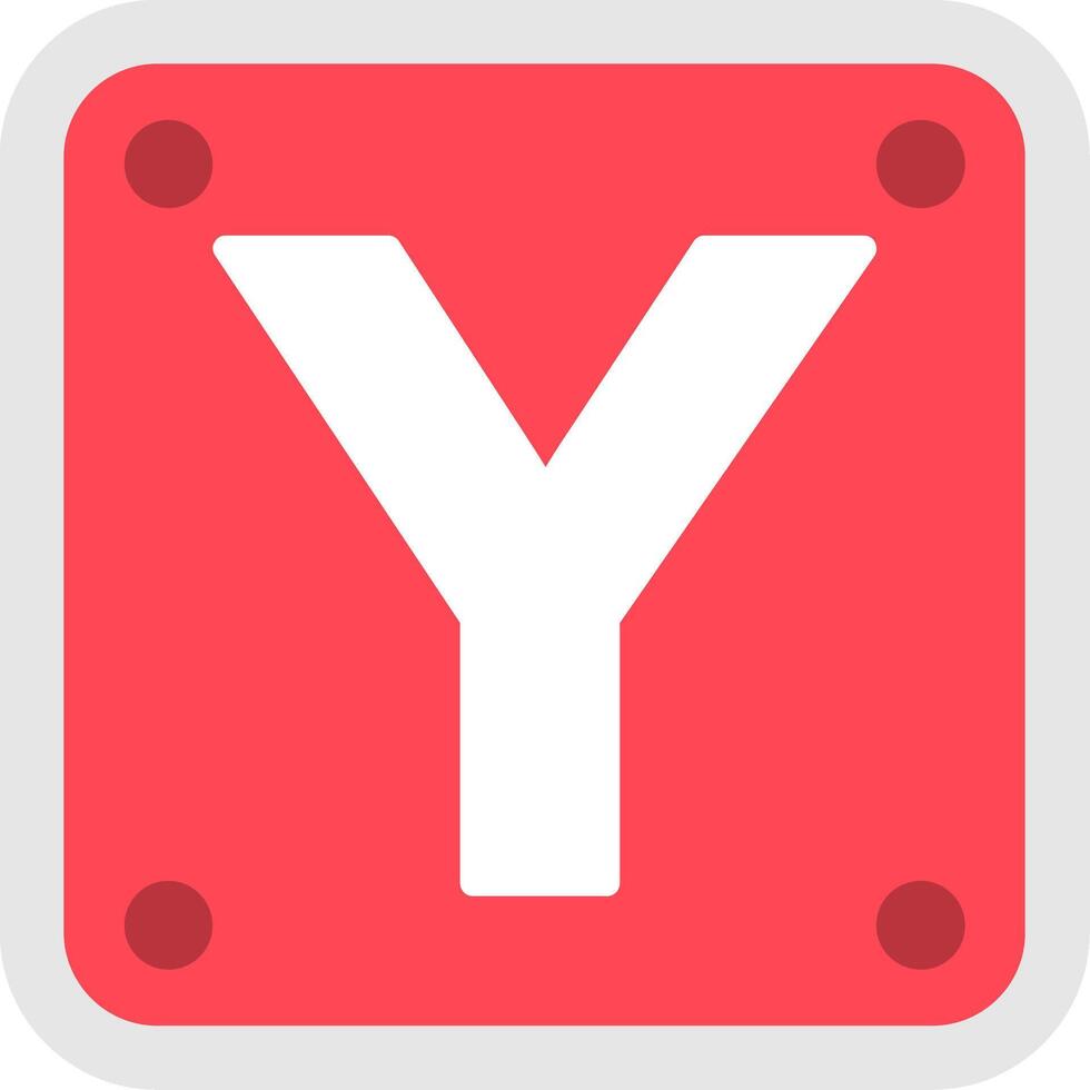 Letter Y Flat Icon vector