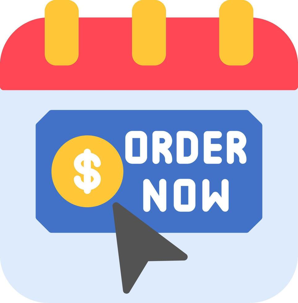 Order Now Flat Icon vector