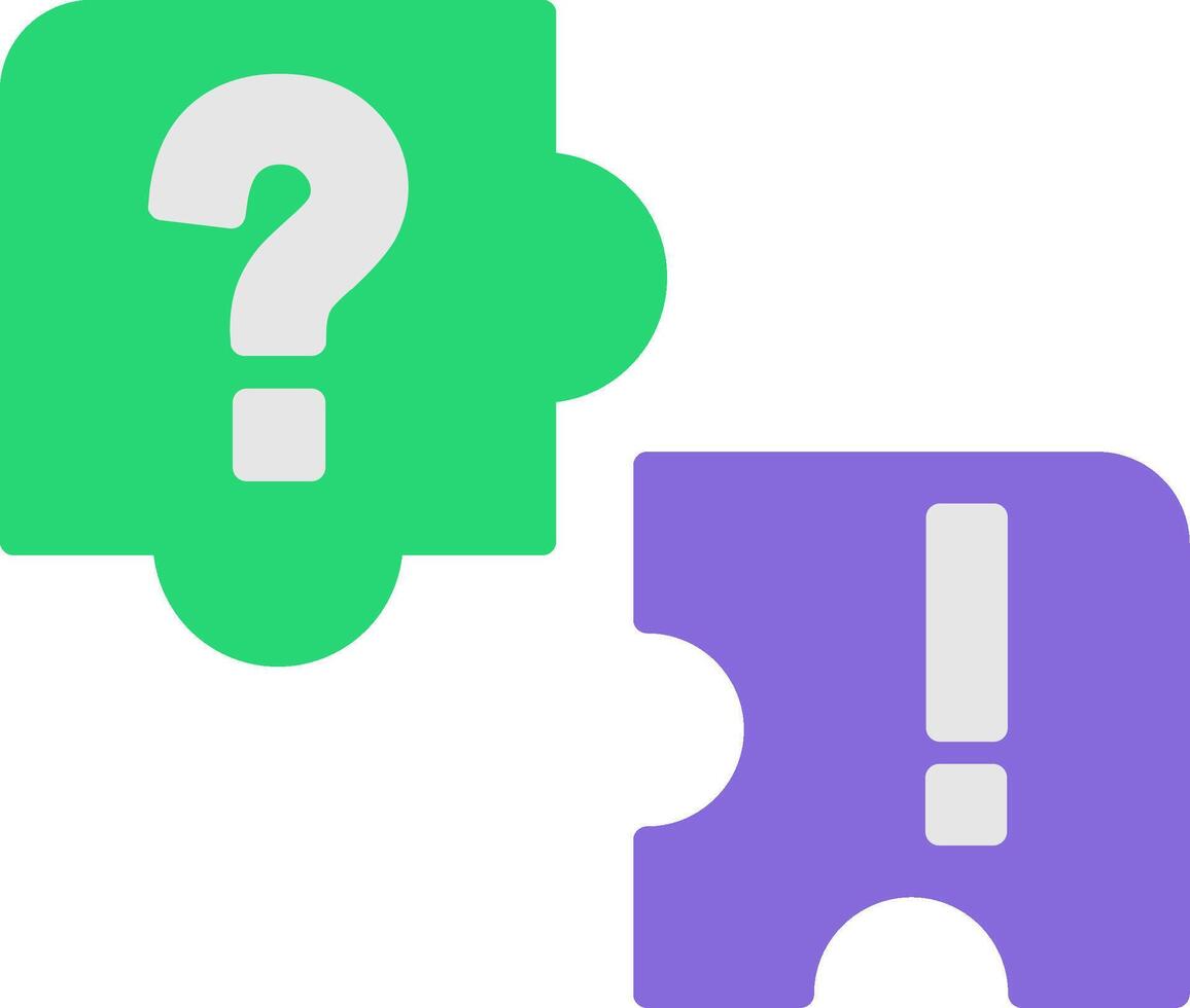 Puzzle Flat Icon vector