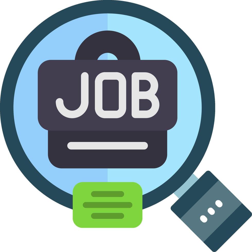 Job Hunting Flat Icon vector