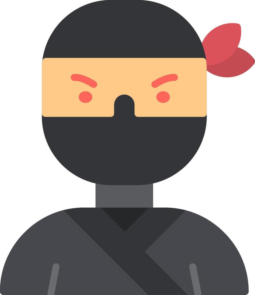 Ninja Flat Icon vector