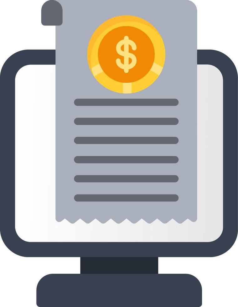 Receipt Flat Icon vector