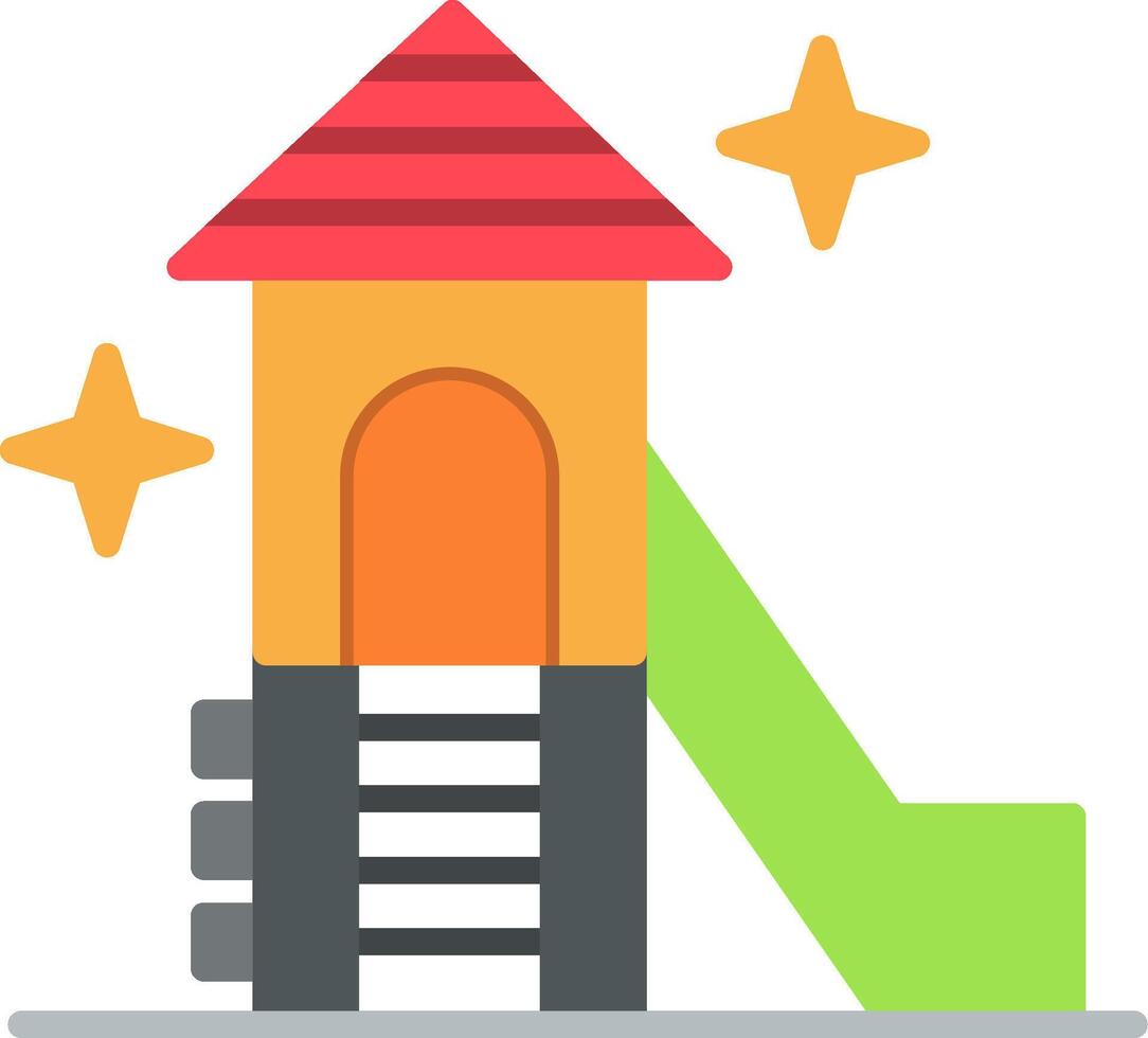 Slide Flat Icon vector