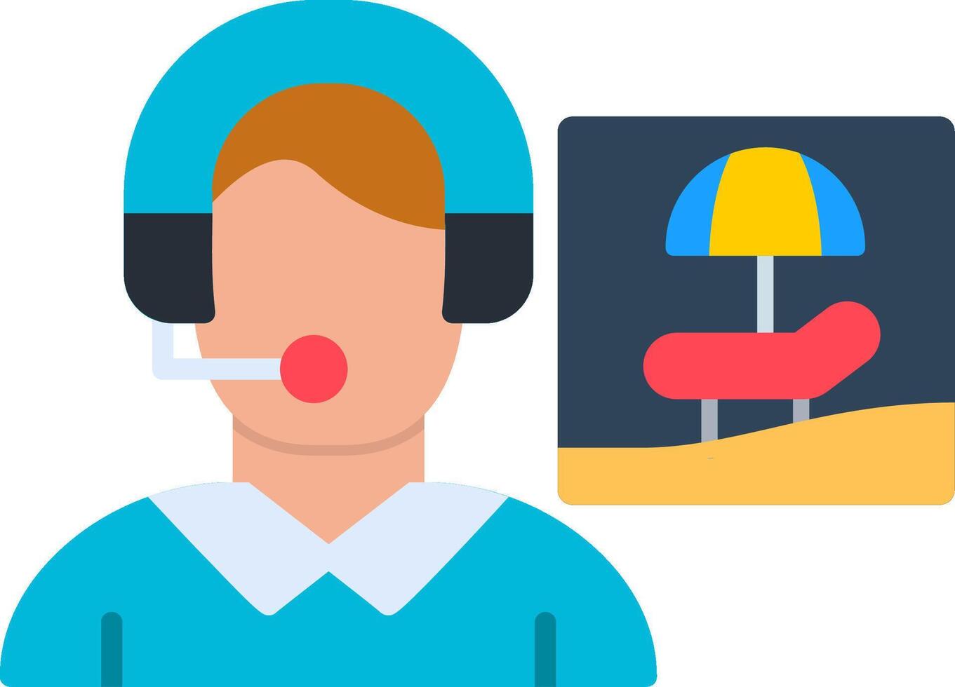 Travel Agent Flat Icon vector