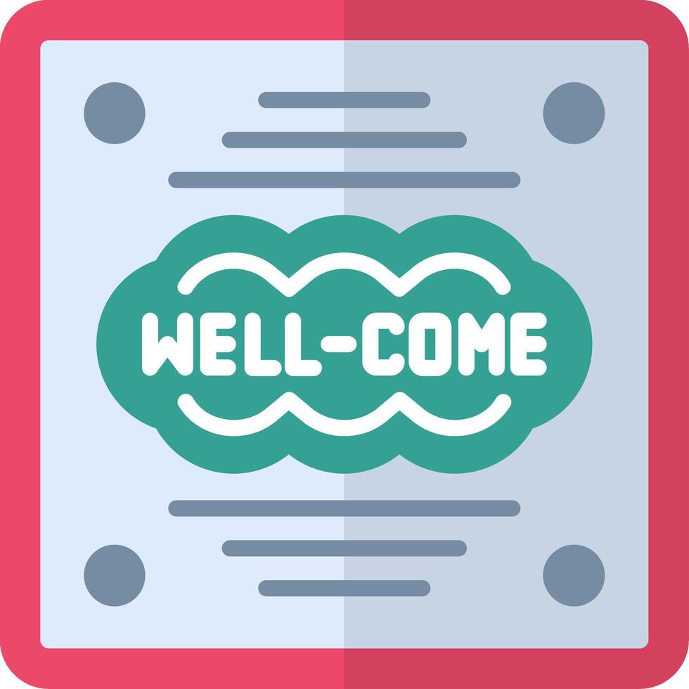 Welcome Flat Icon vector