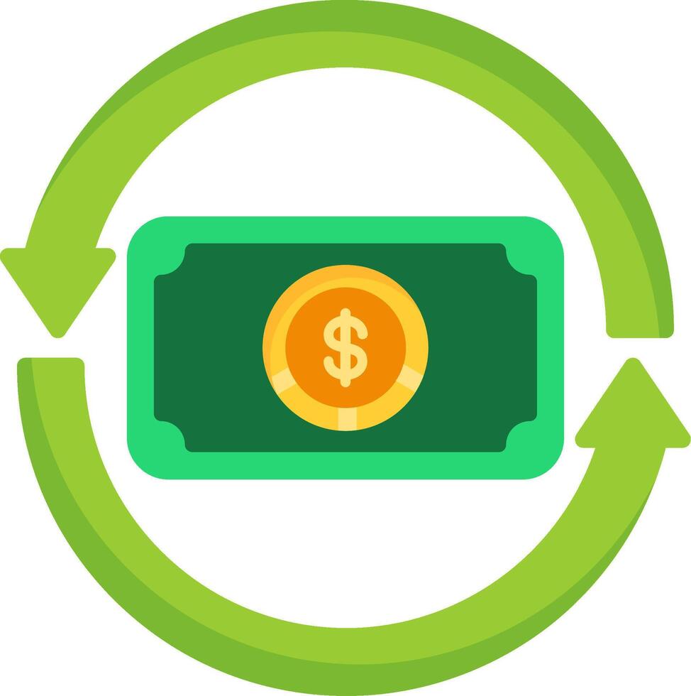 Money Exchange Flat Icon vector