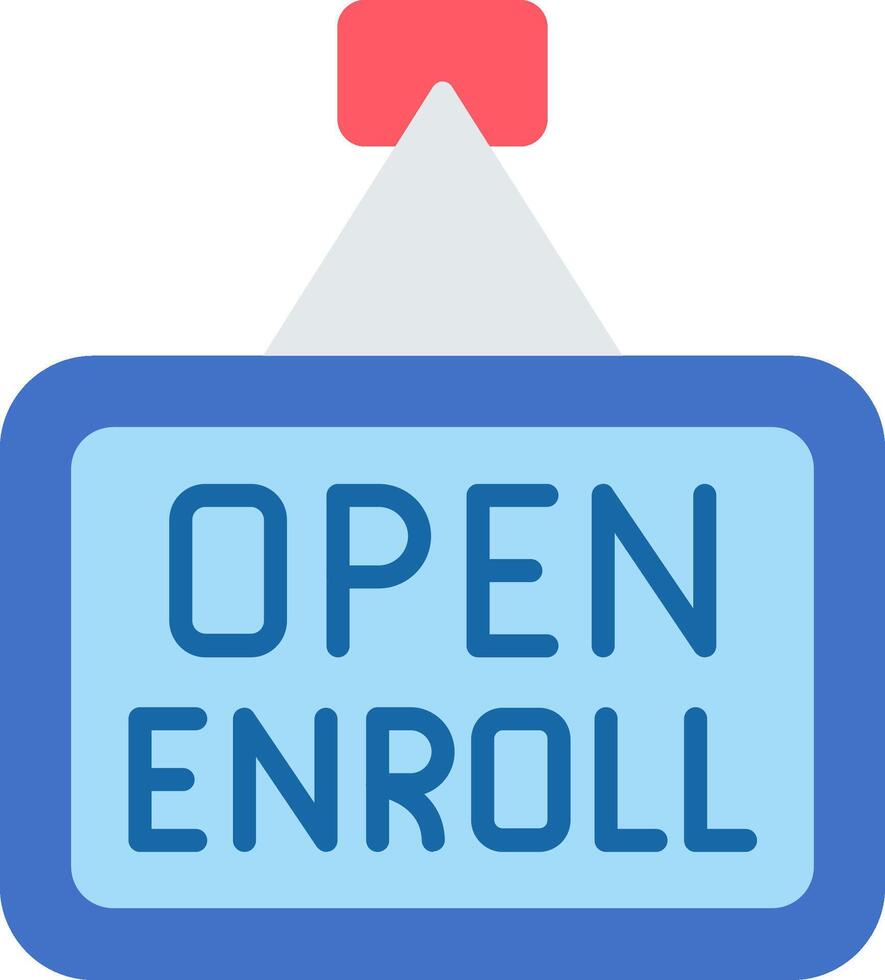 Open Enrollment Flat Icon vector