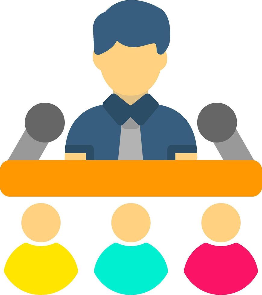 Politician Flat Icon vector