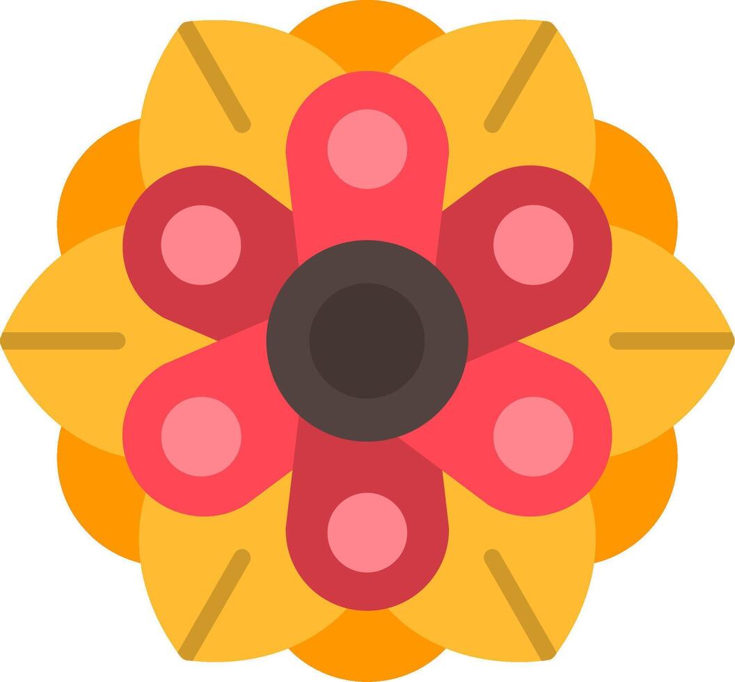 Mandala Flat Icon vector