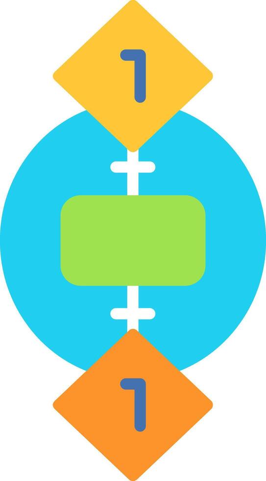 One To One Flat Icon vector