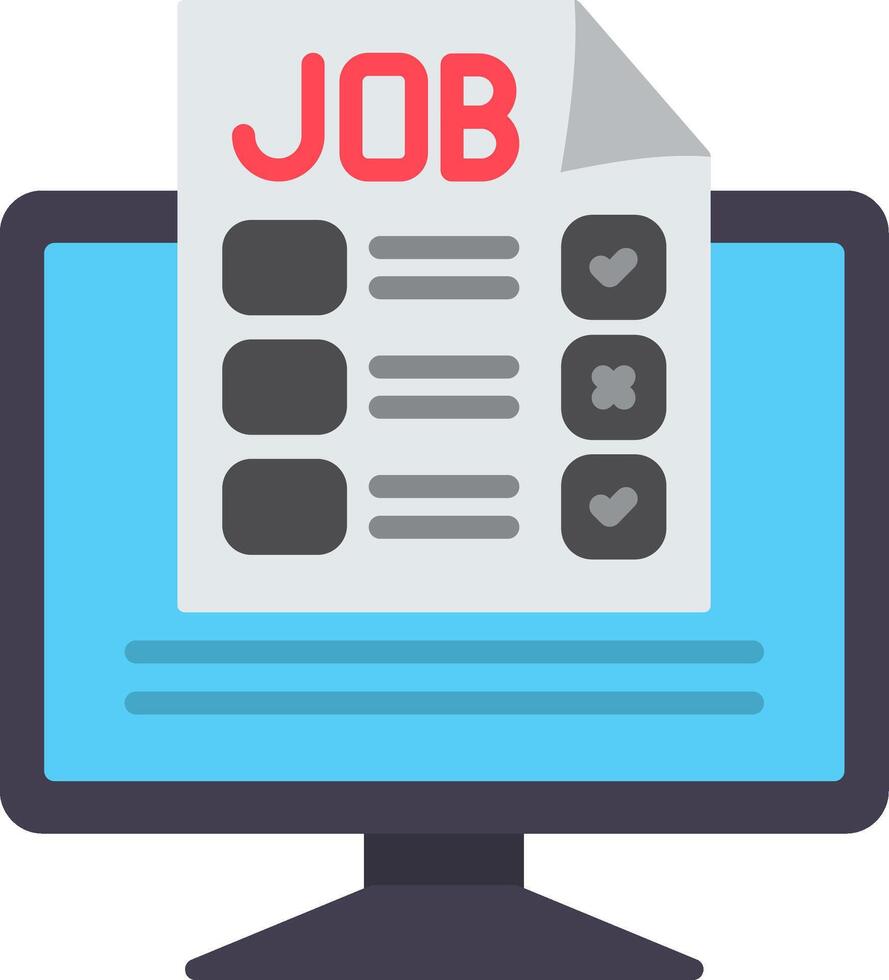 Online Test Flat Icon vector