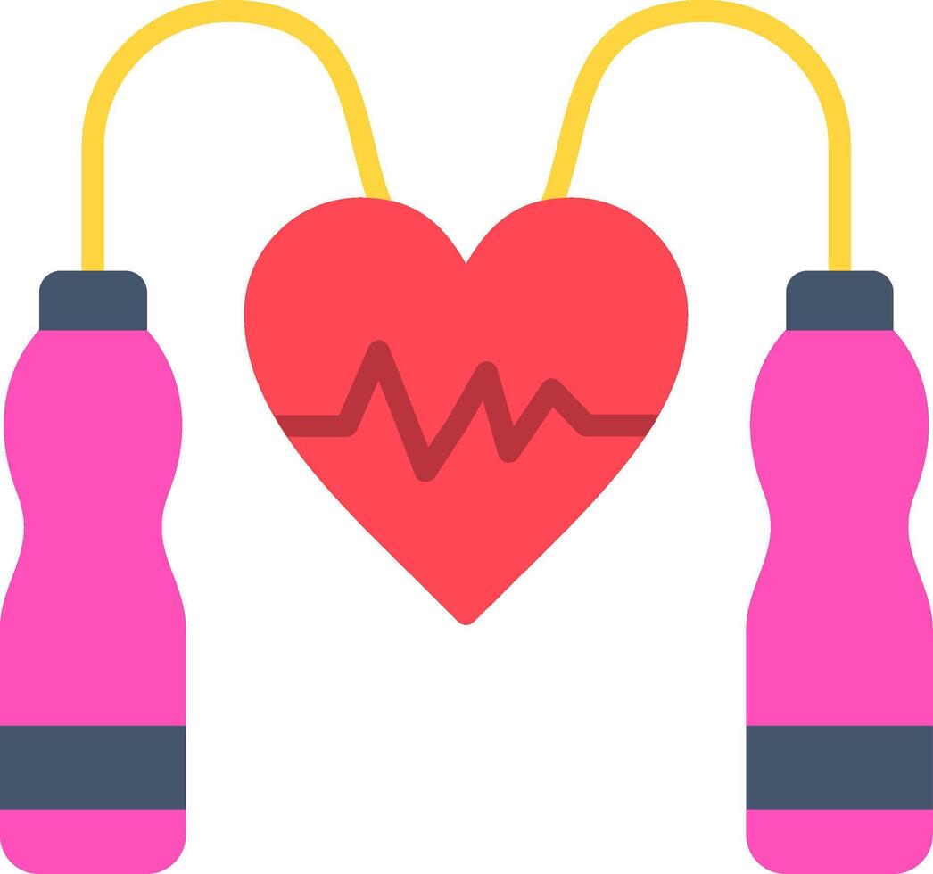 Skipping Rope Flat Icon vector