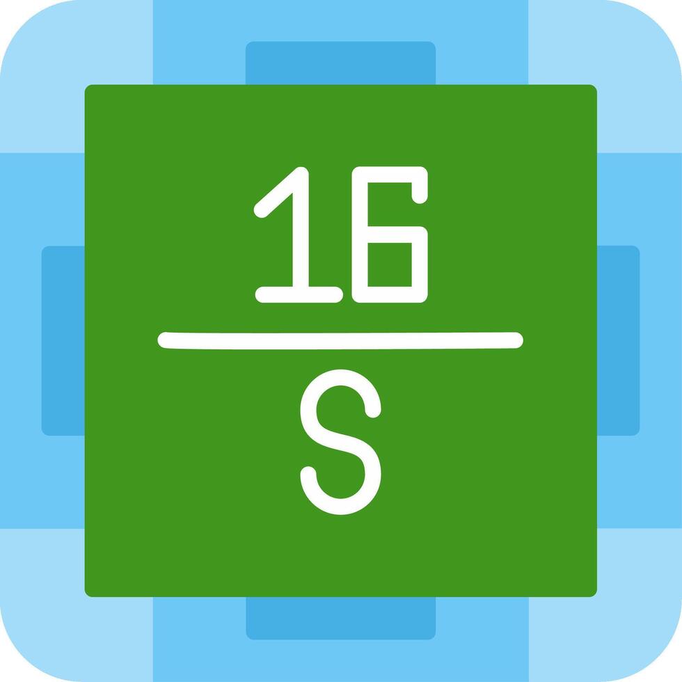 Sulfur Flat Icon vector