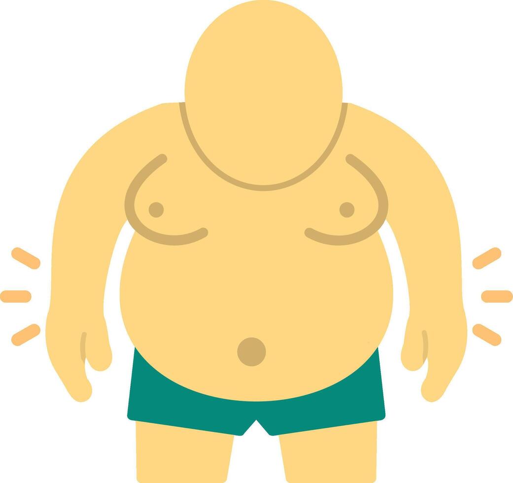 Overweight Flat Icon vector