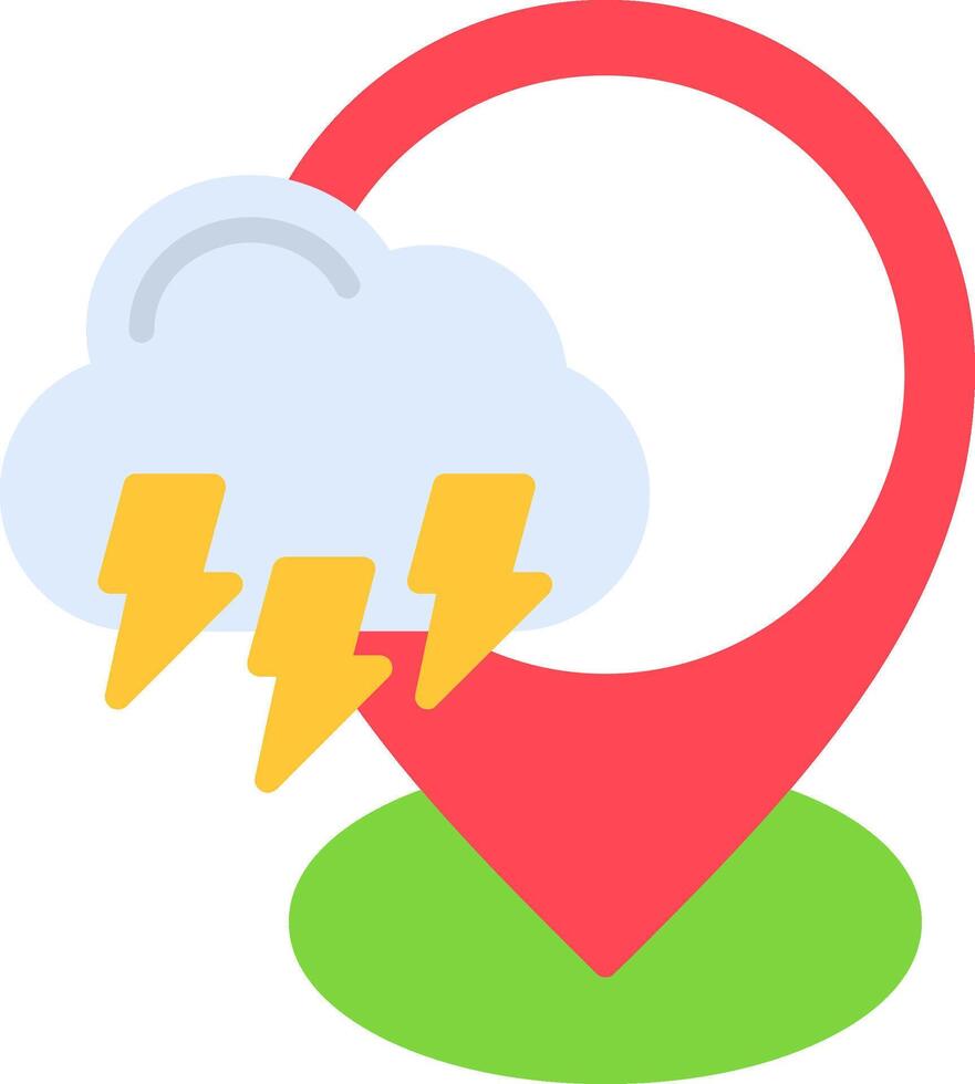 Storm Flat Icon vector
