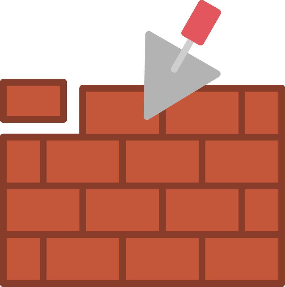 Brickwall Flat Icon vector