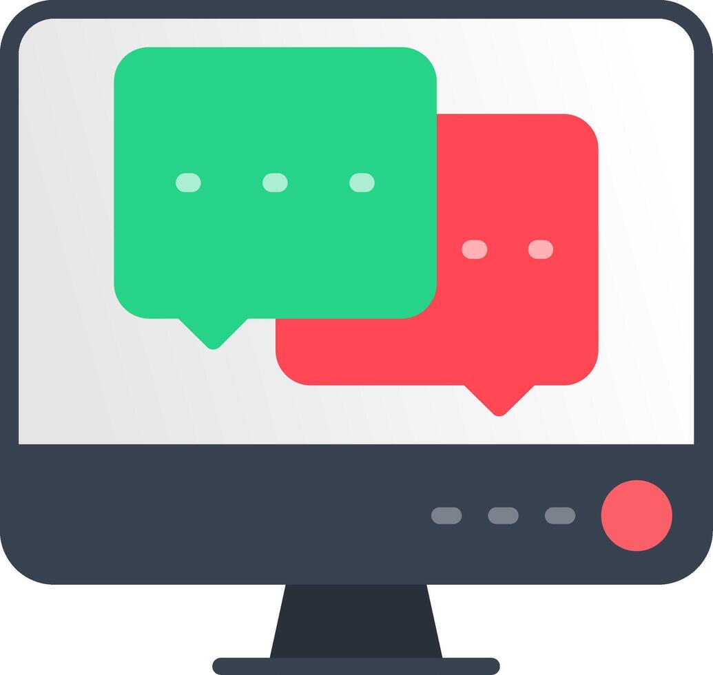 Chat Box Flat Icon vector