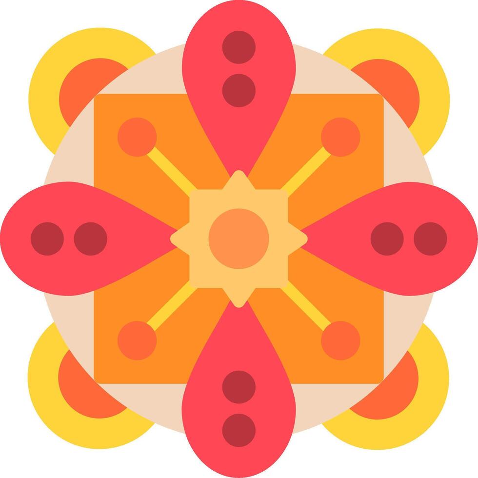 Mandala Flat Icon vector