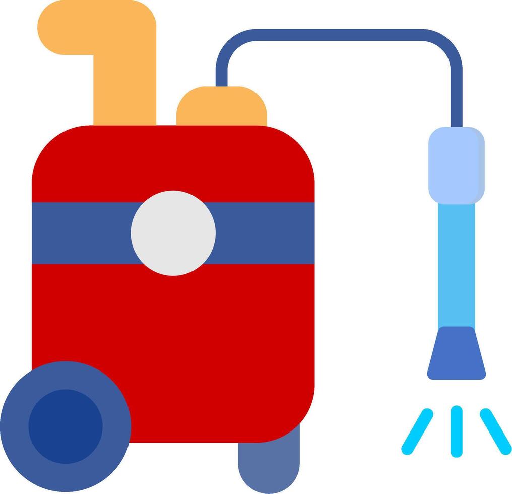 power washing Flat Icon vector