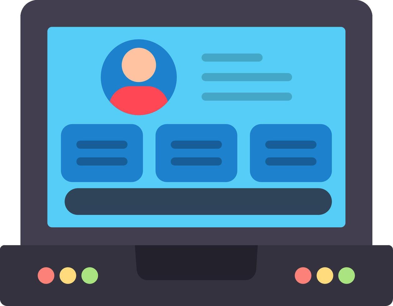 Profile Flat Icon vector