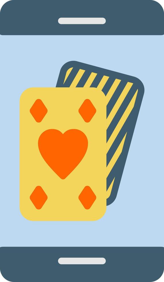 Phone Gambling Flat Icon vector