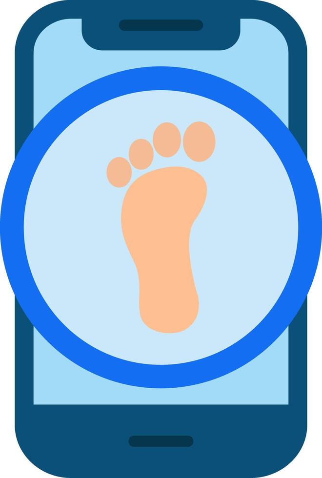 Step Detector Flat Icon vector