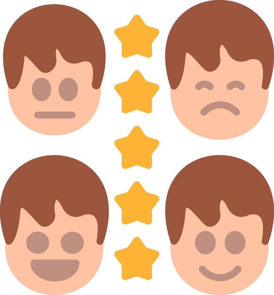 User Rating Flat Icon vector