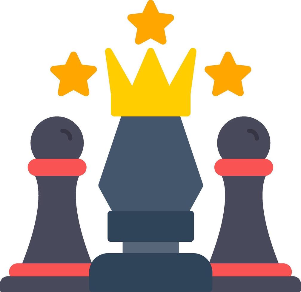 Chess Pieces Flat Icon vector