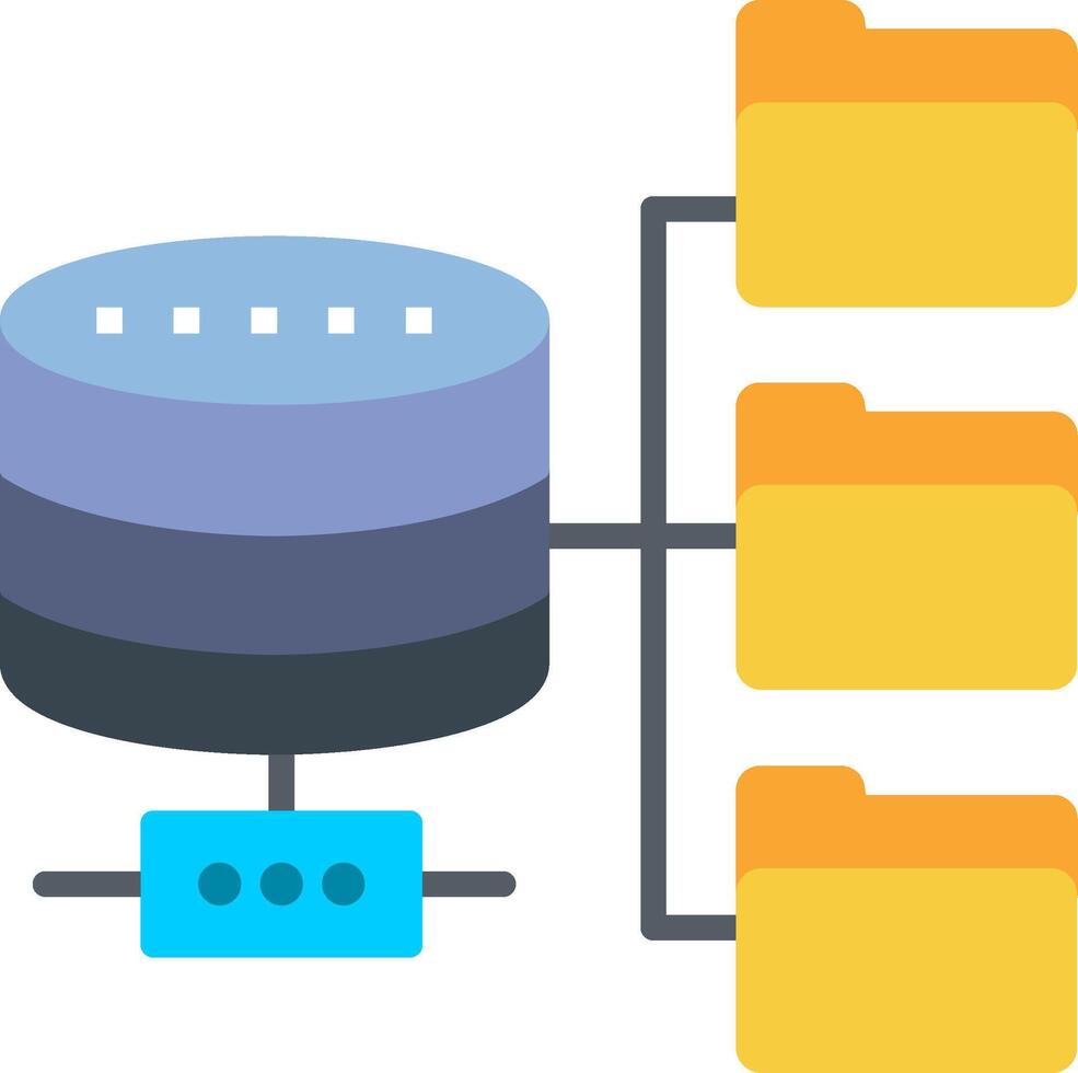 Data Source Flat Icon vector