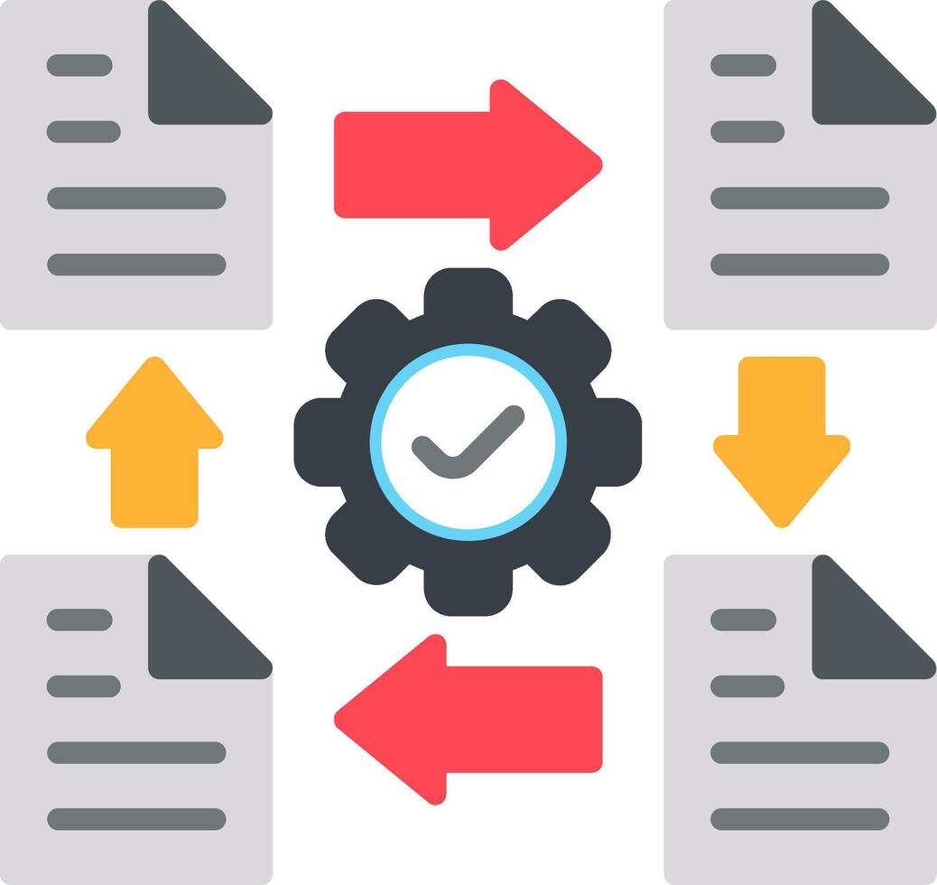 Data Flat Icon vector