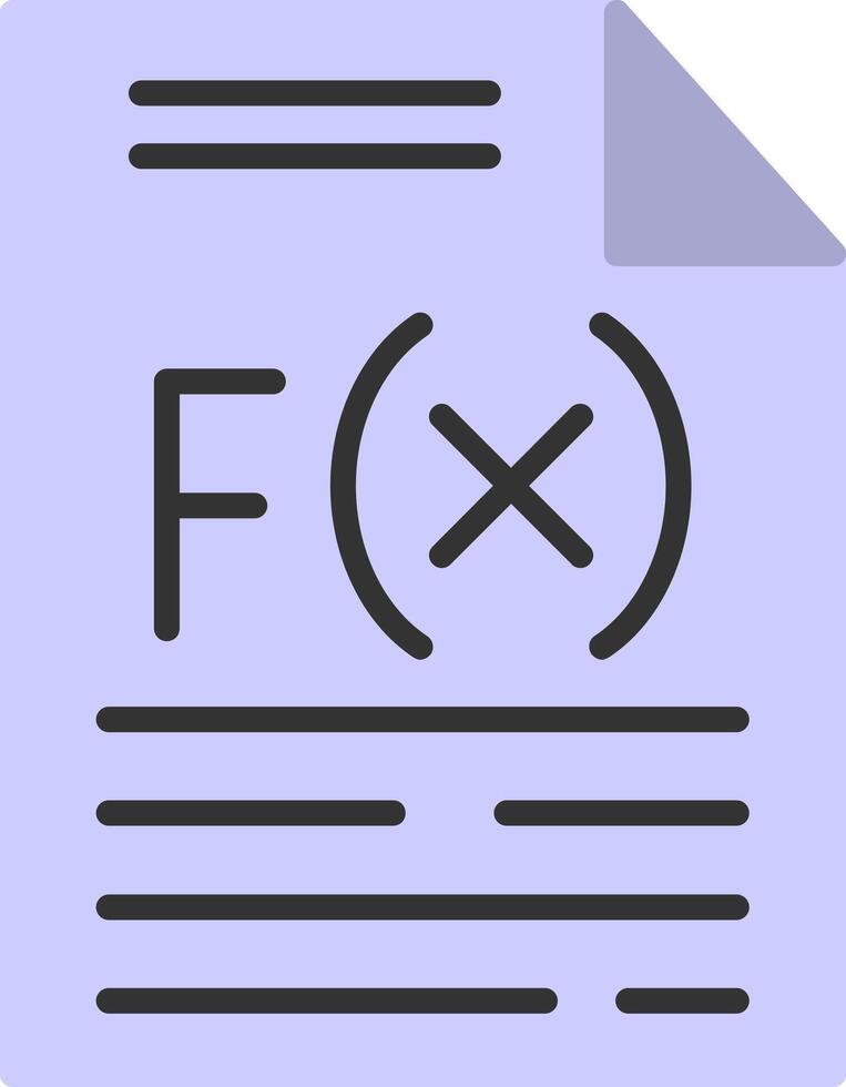 Function Flat Icon vector