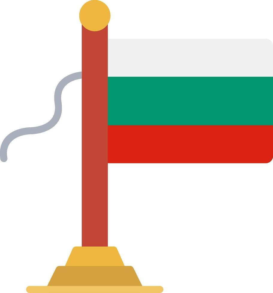 Bulgaria Flag Flat Icon vector