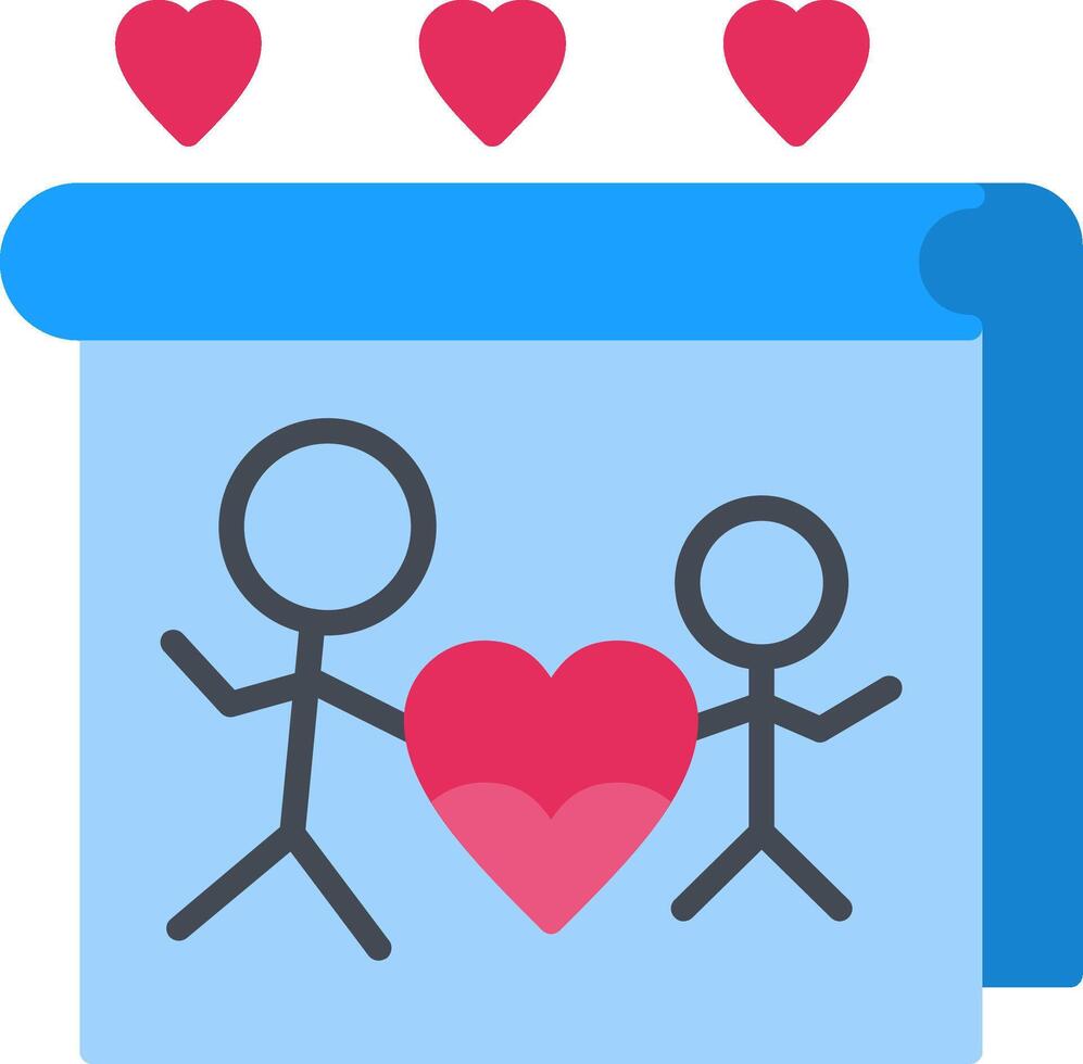 Draw Flat Icon vector