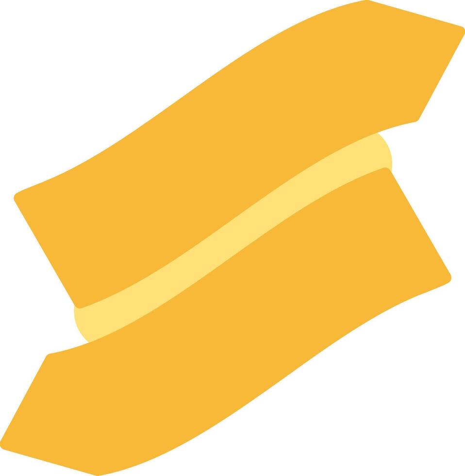 Folded Ribbon Flat Icon vector