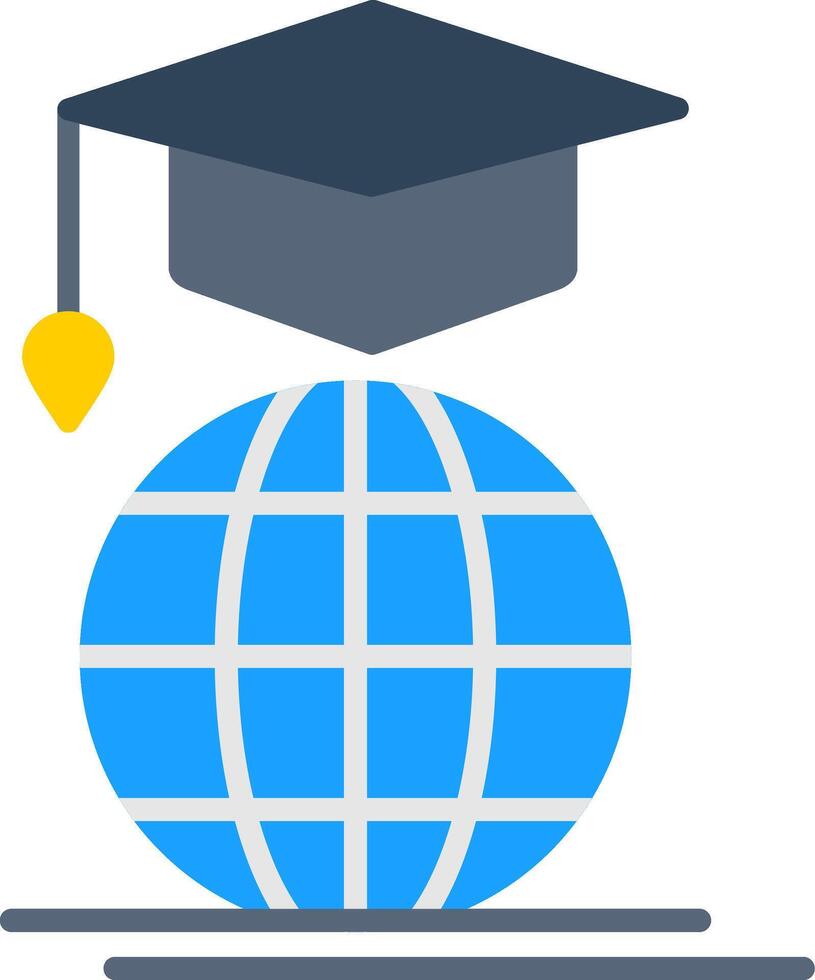 Mortarboard Flat Icon vector