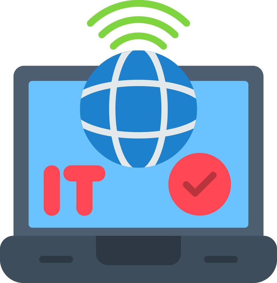 Online Flat Icon vector