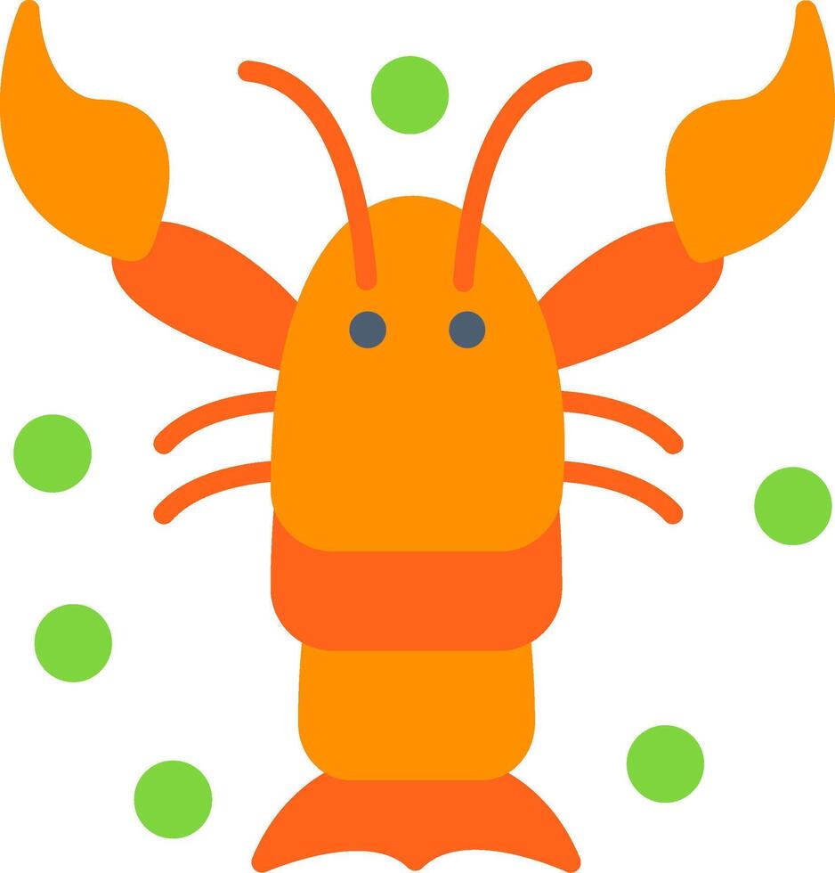 Lobster Flat Icon vector