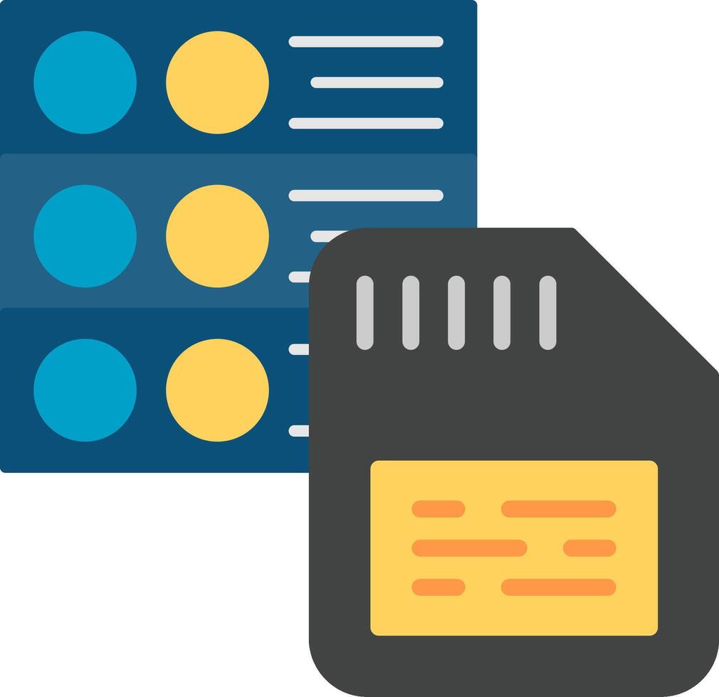 Save Data Flat Icon vector